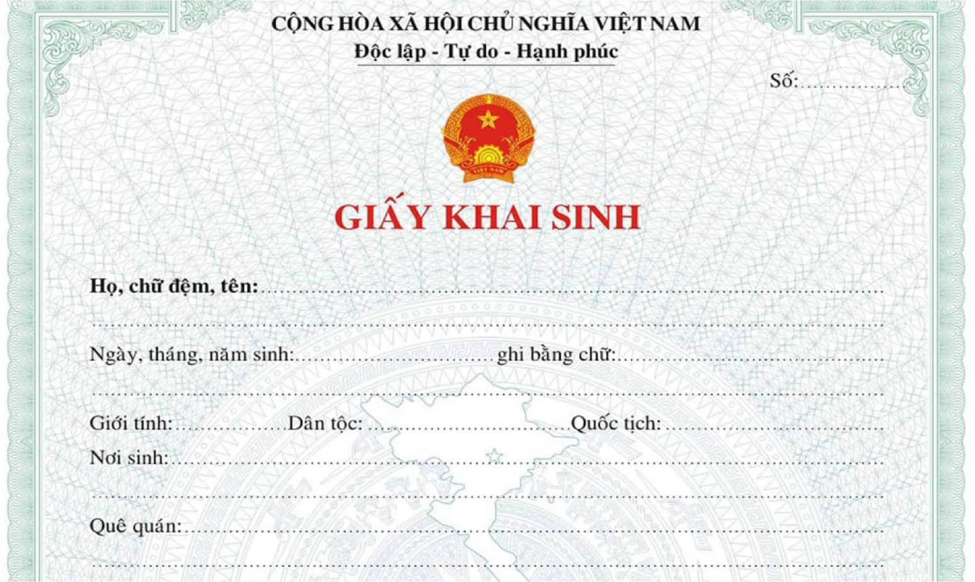 GIẤY KHAI SINH